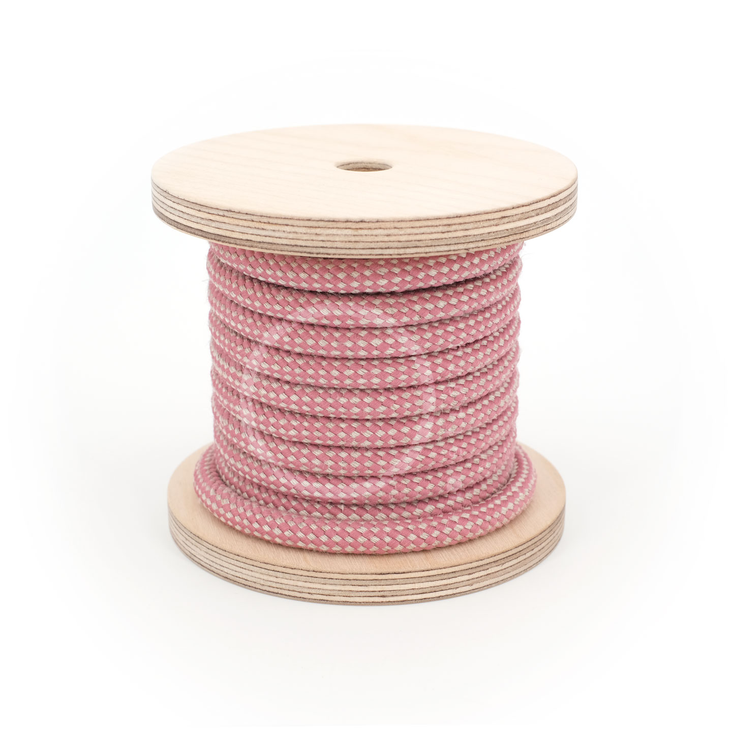 Câble textile coton Pépère Rose pour luminaire - Rond Point Studio